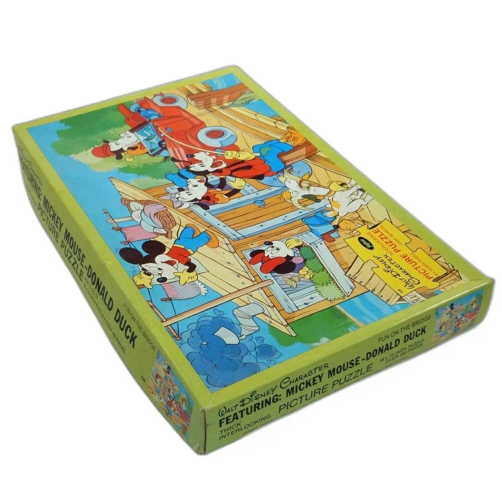 Walt Disney Productions Jaymar Picture Puzzle Fun on the Bridge COMPLETE